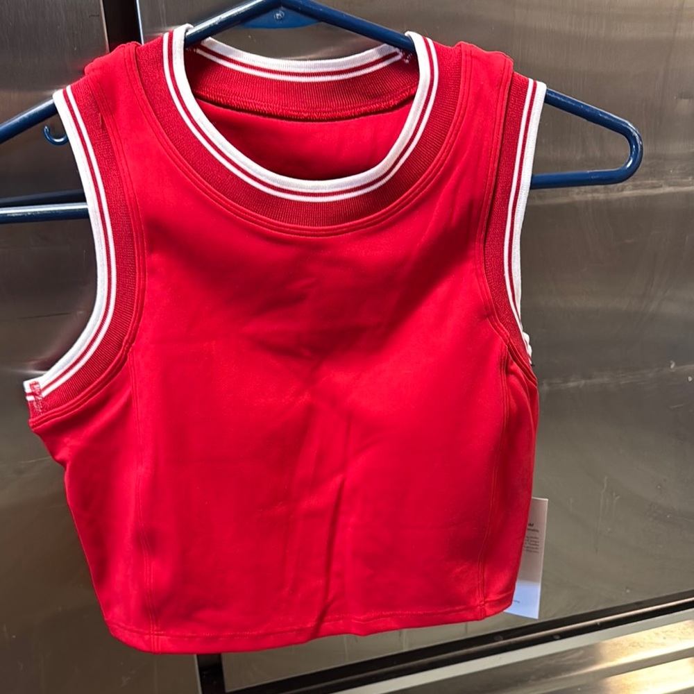 Stylish Red Sleeveless Crop Top